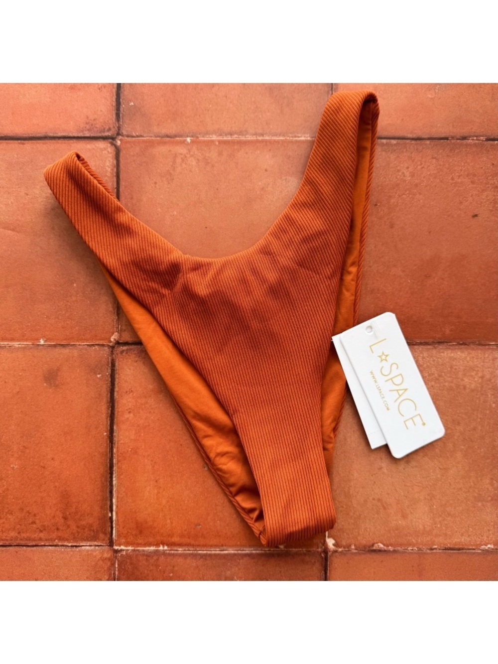 Sz XS L*Space Cabana Bitsy Bikini Bottom In Amber NWT